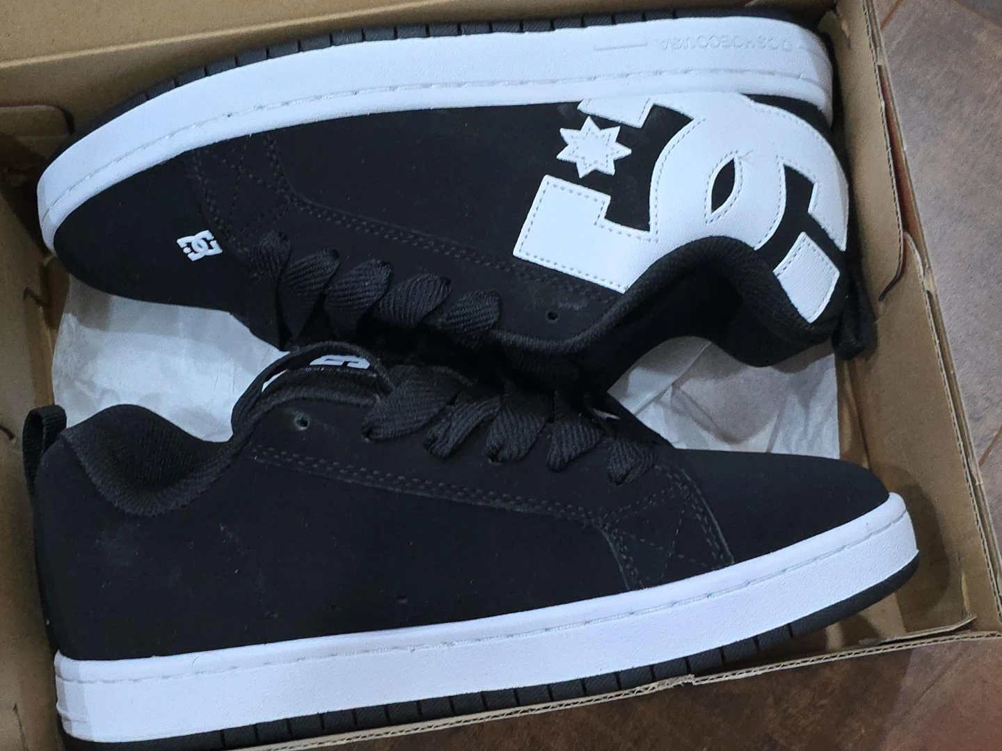 DC Shoes Black and White Skate Shoes