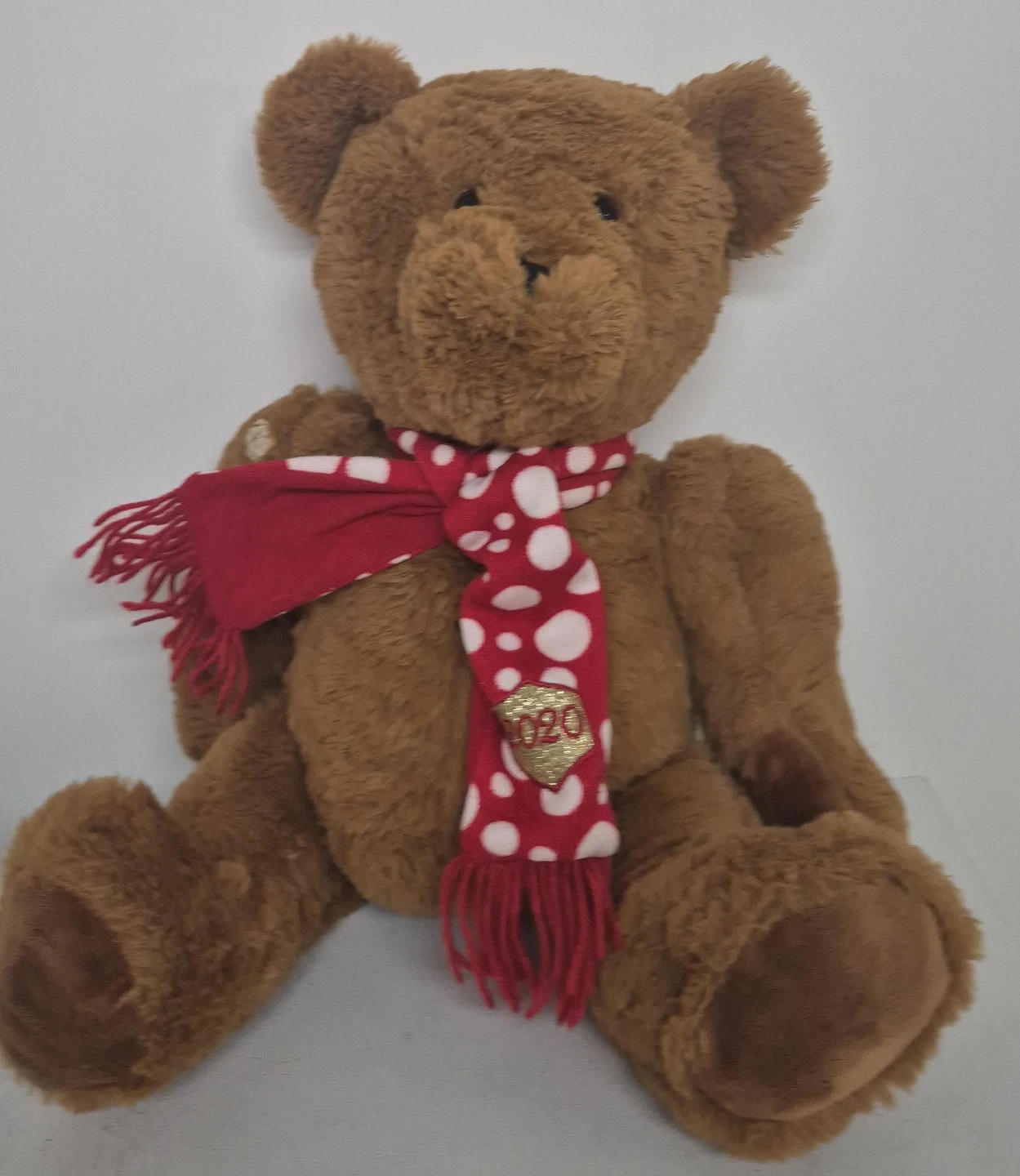 Brown Teddy Bear with "2020" Scarf