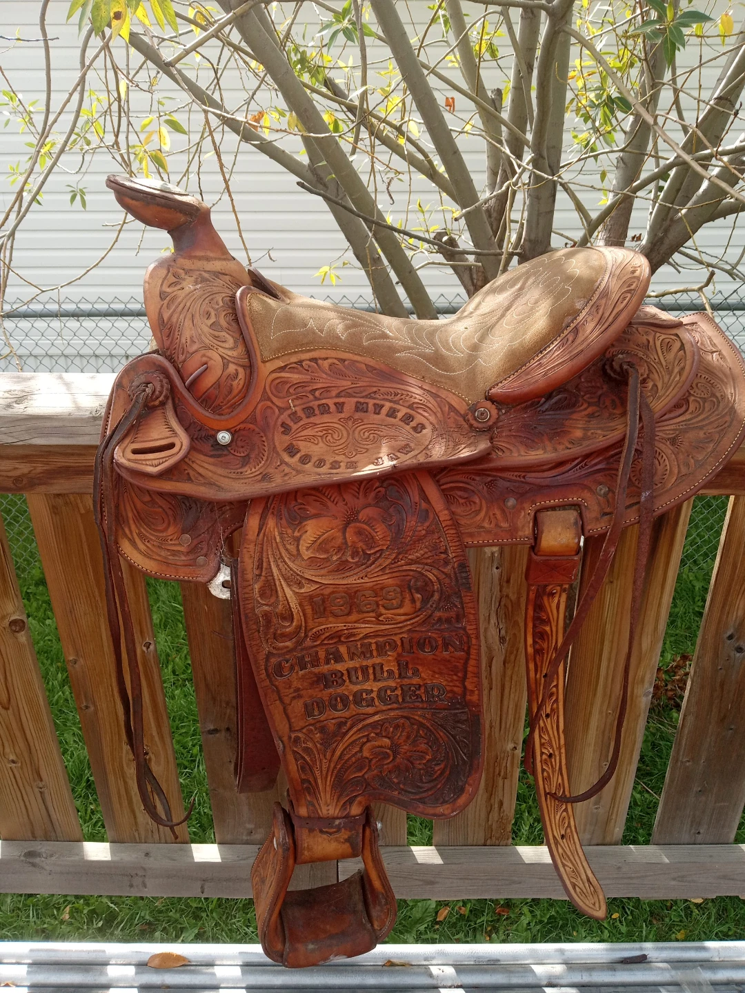 Jerry Myers "Champion Bull Dogger" Saddle
