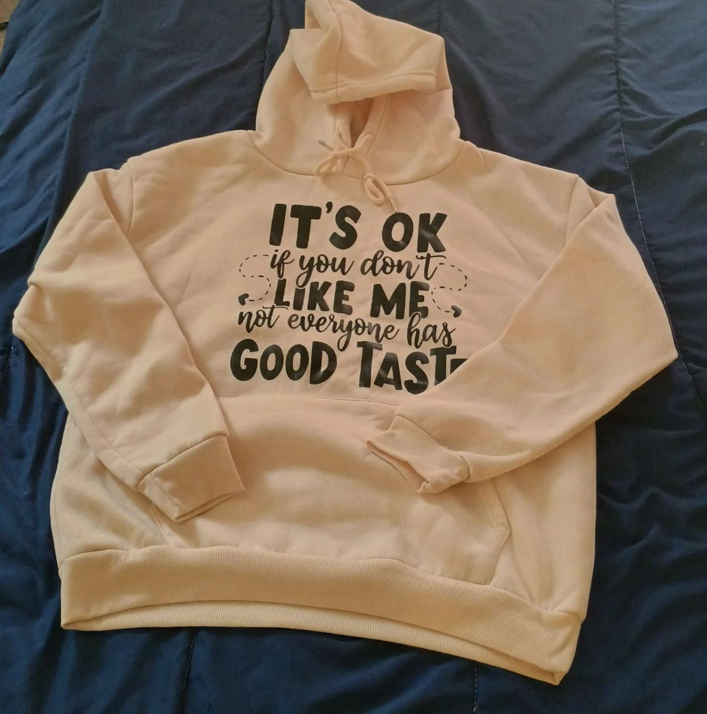Women's Cream pullover Hoodie with graphic text