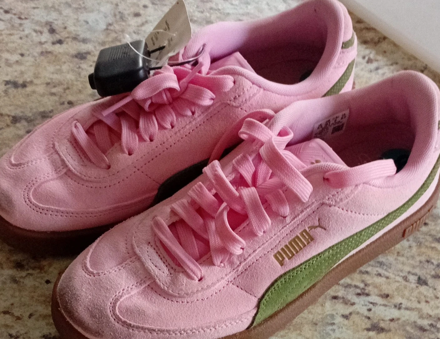 Puma Pink Suede Sneakers
