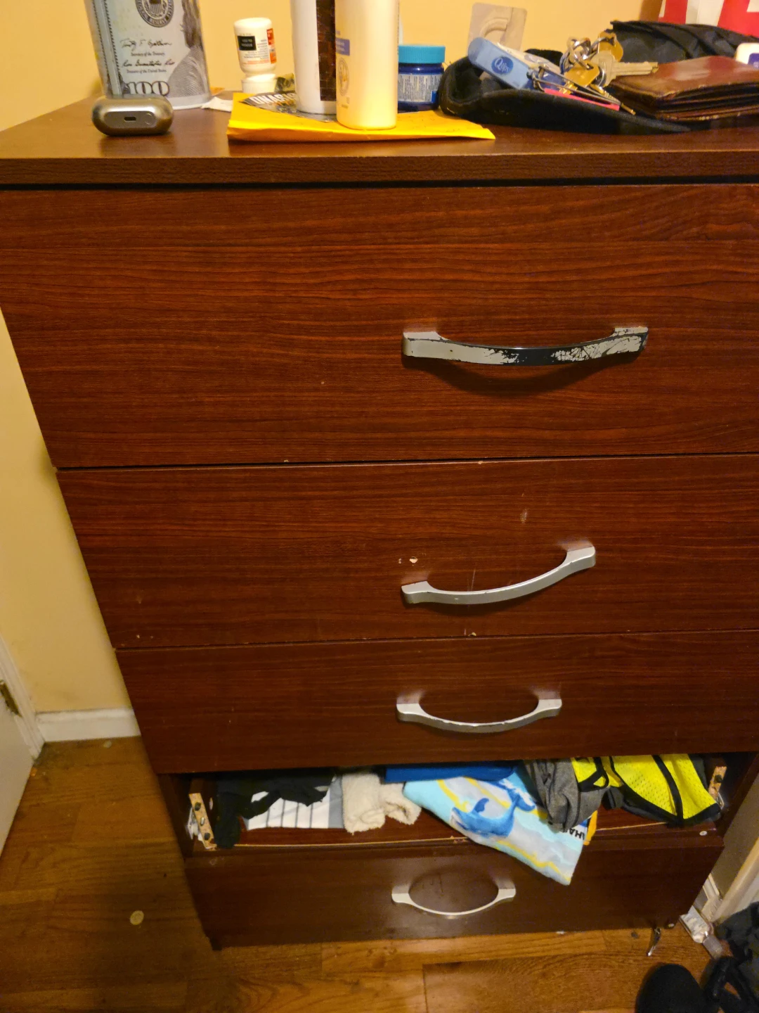 Dark Brown 4-Drawer Dresser