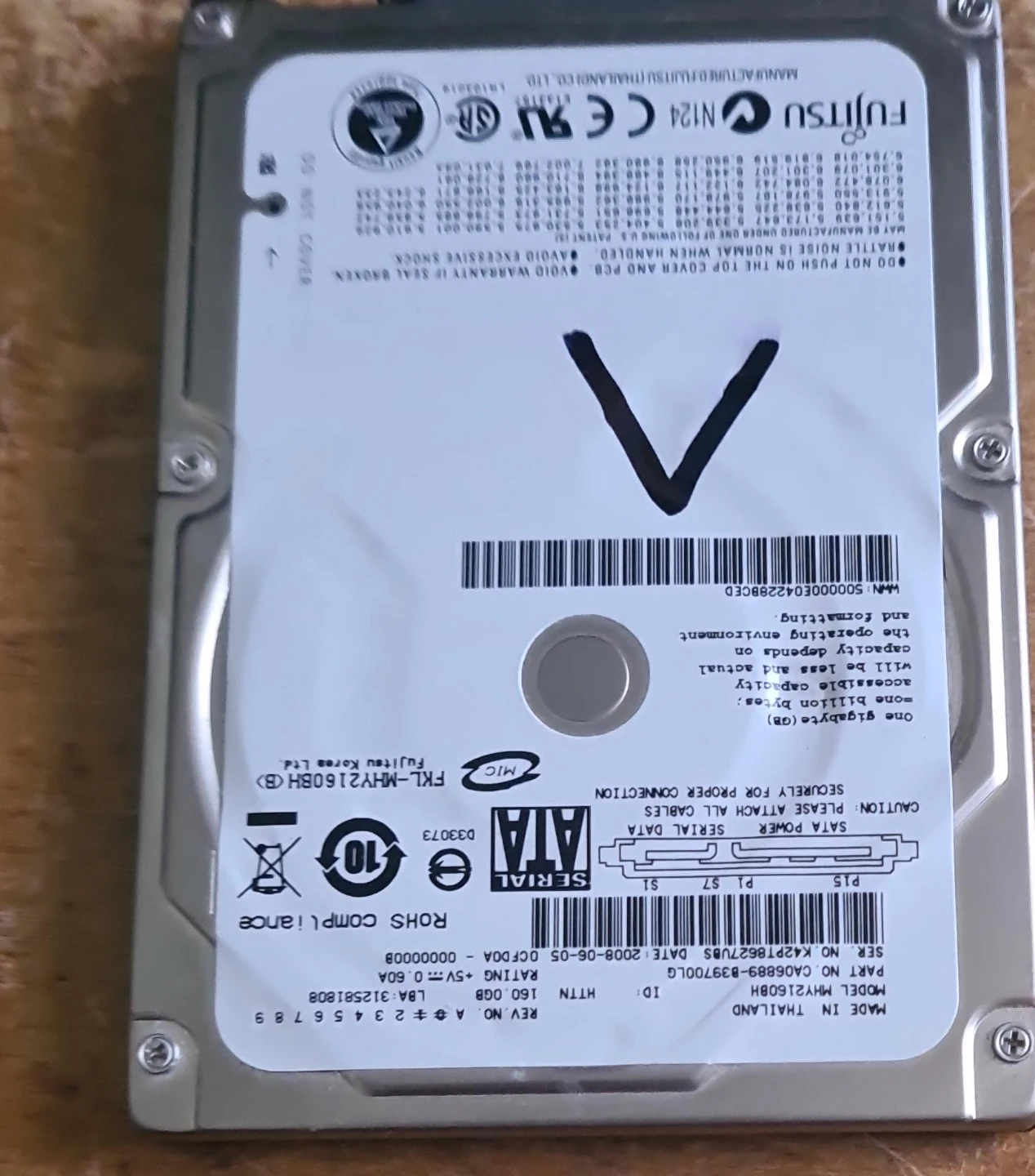 Fujitsu 160GB Hard Drive (MHY2160BH)