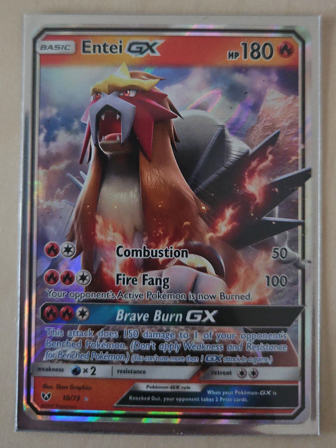Pokémon Entei GX #10/73 – Shining Legends – Ultra Rare
