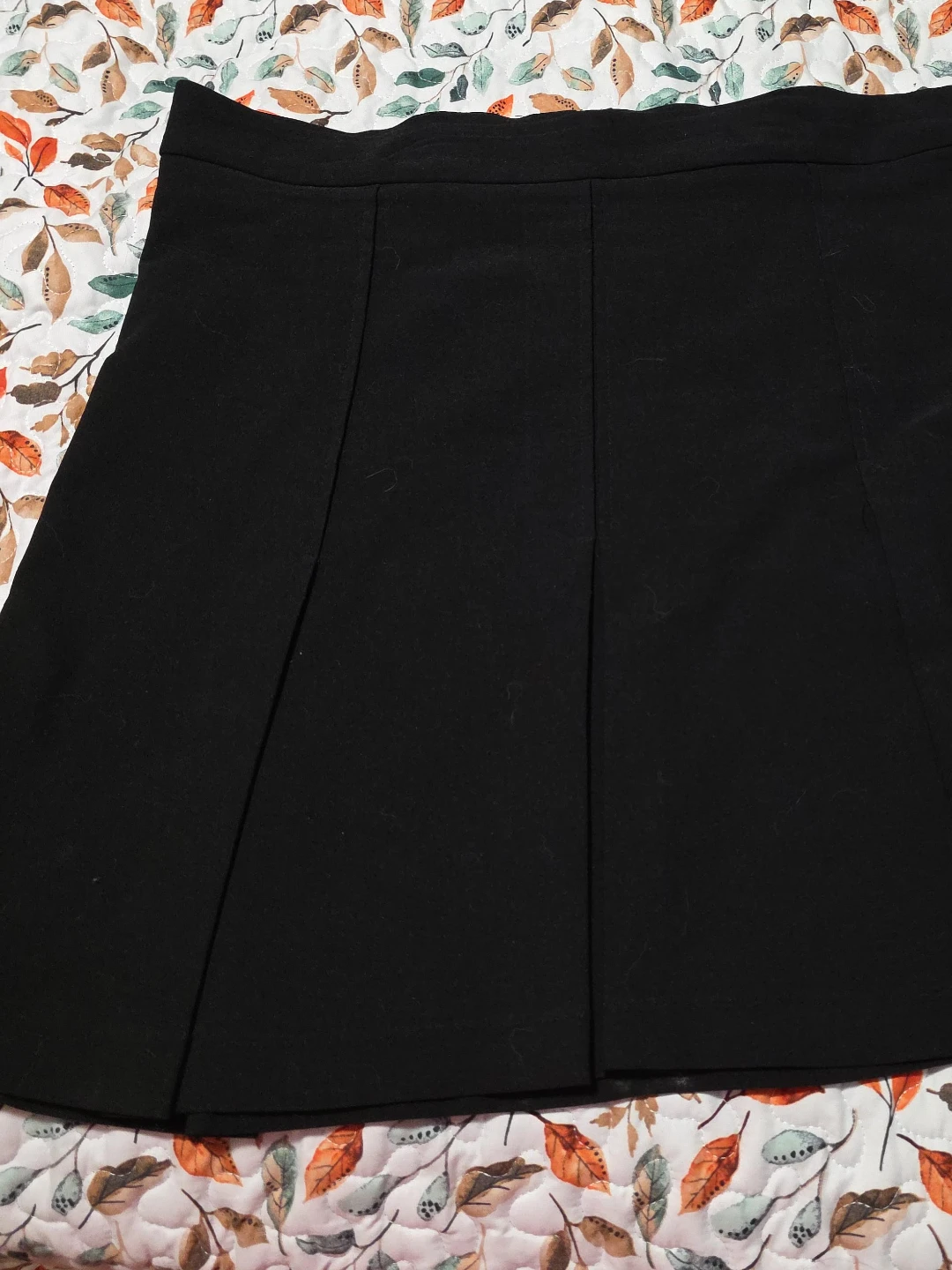 Black Pleated Mini Skirt