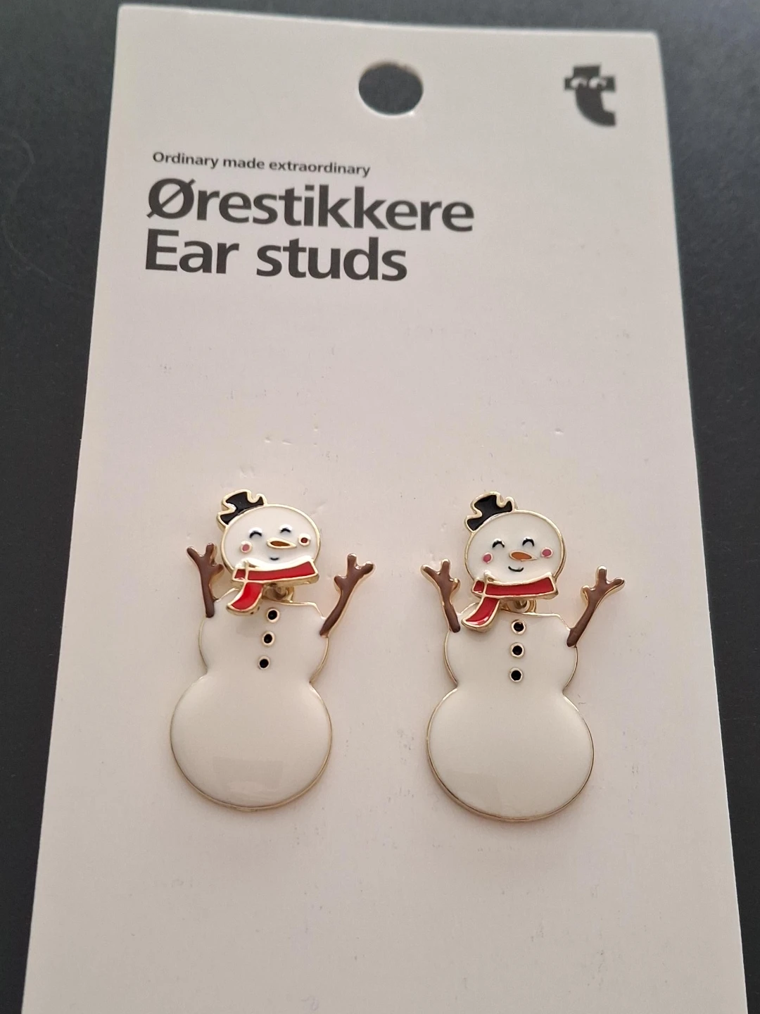 Snowman Ear Studs