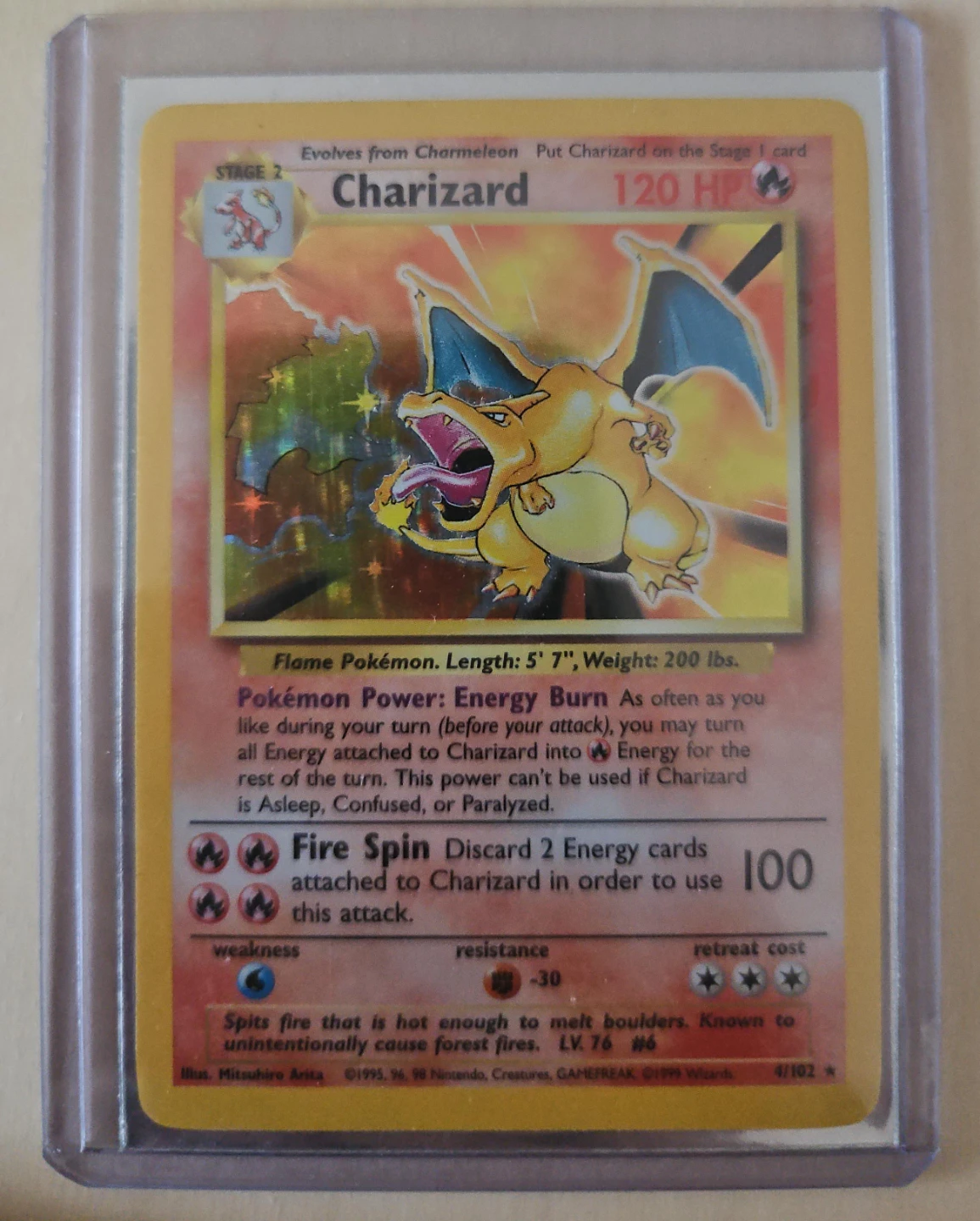 Pokemon Base Set Charizard - Authentic Vintage Card