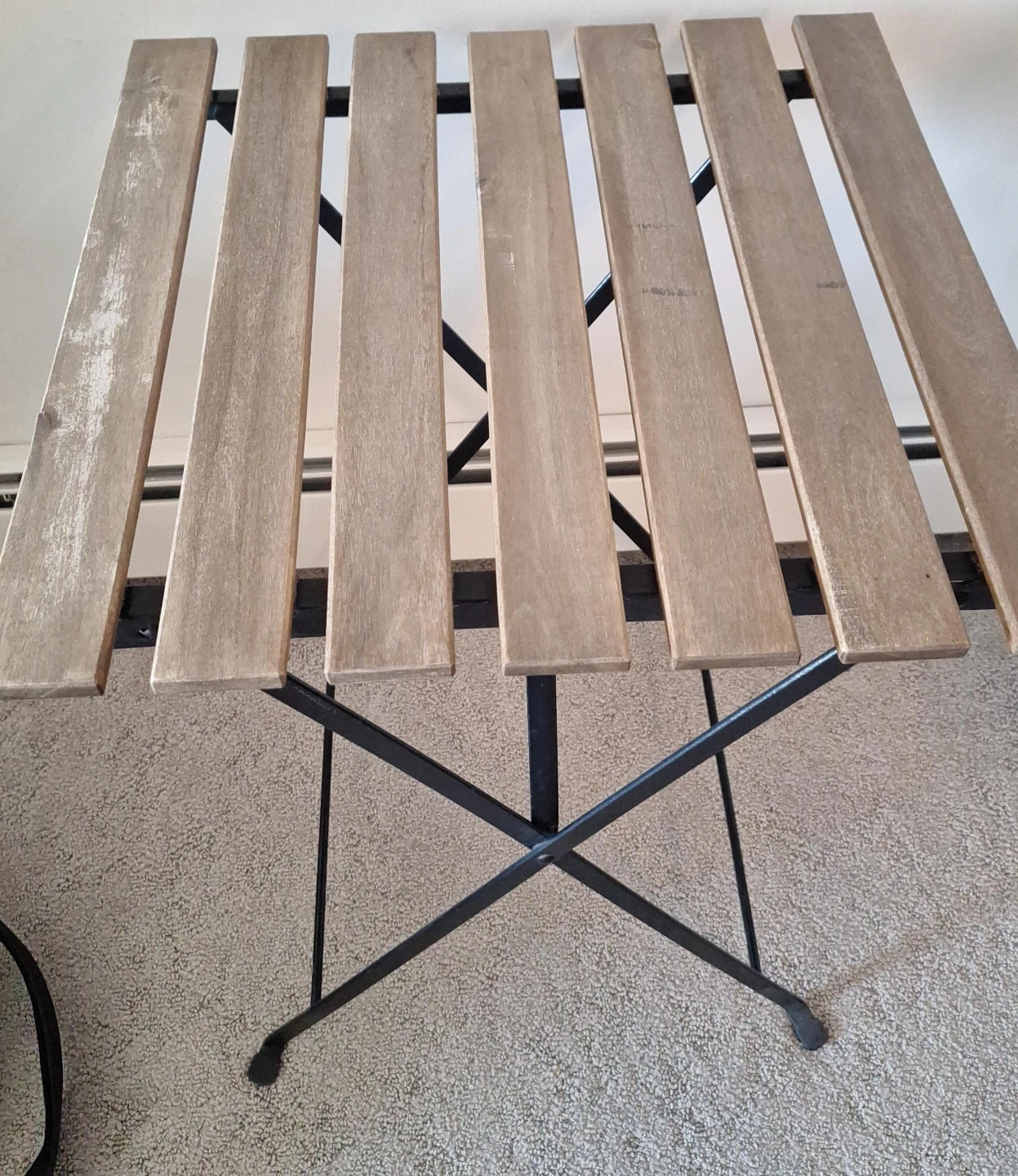 Wooden Slat Folding Table