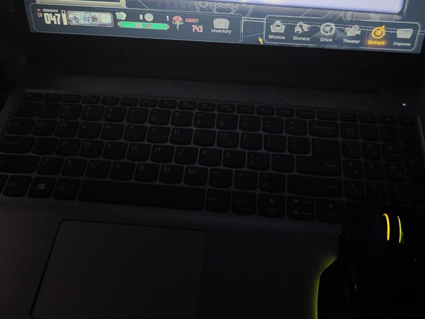 Gaming Laptop and Mouse Setup