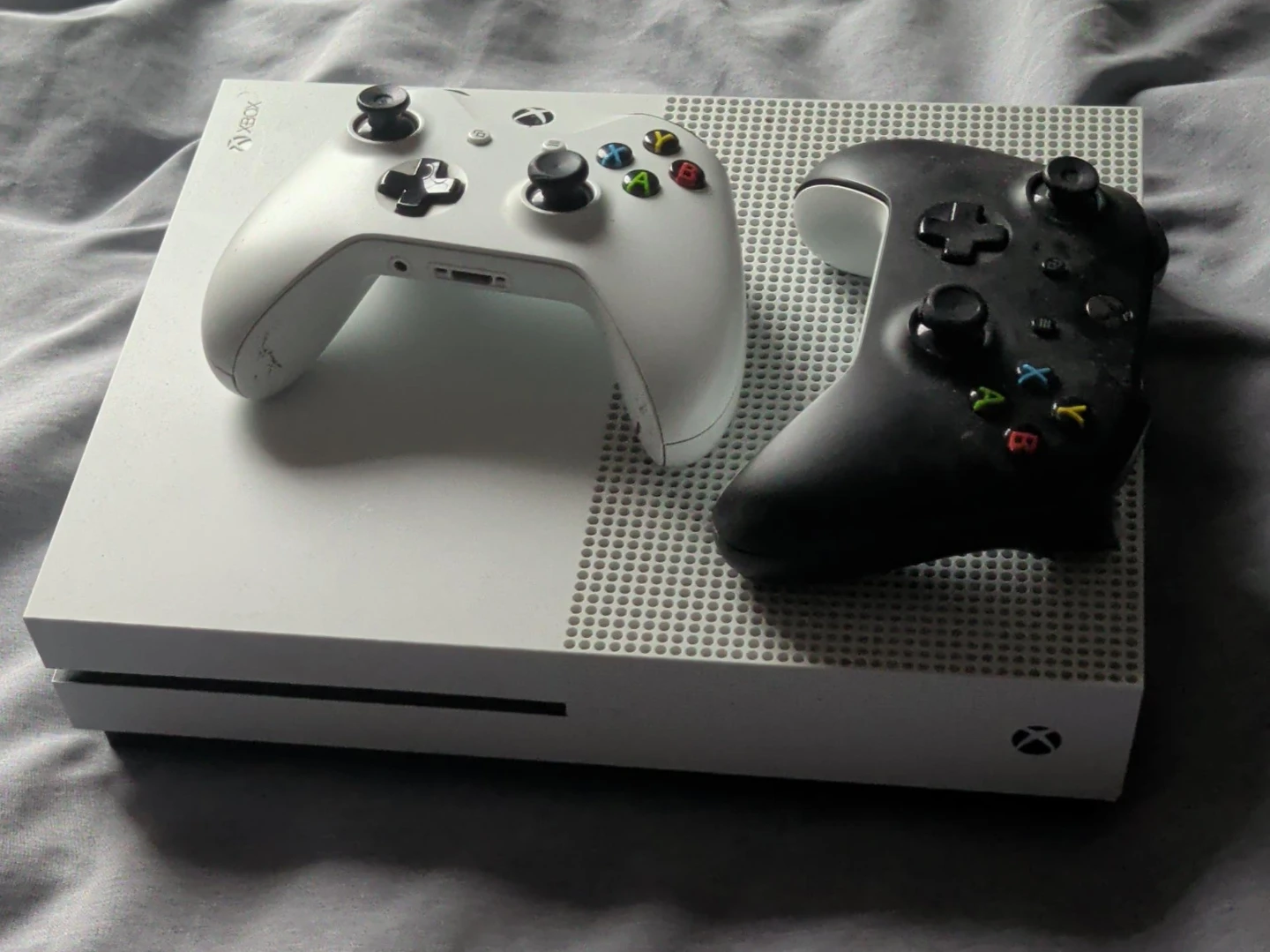 Xbox One S Console with Two Controllers