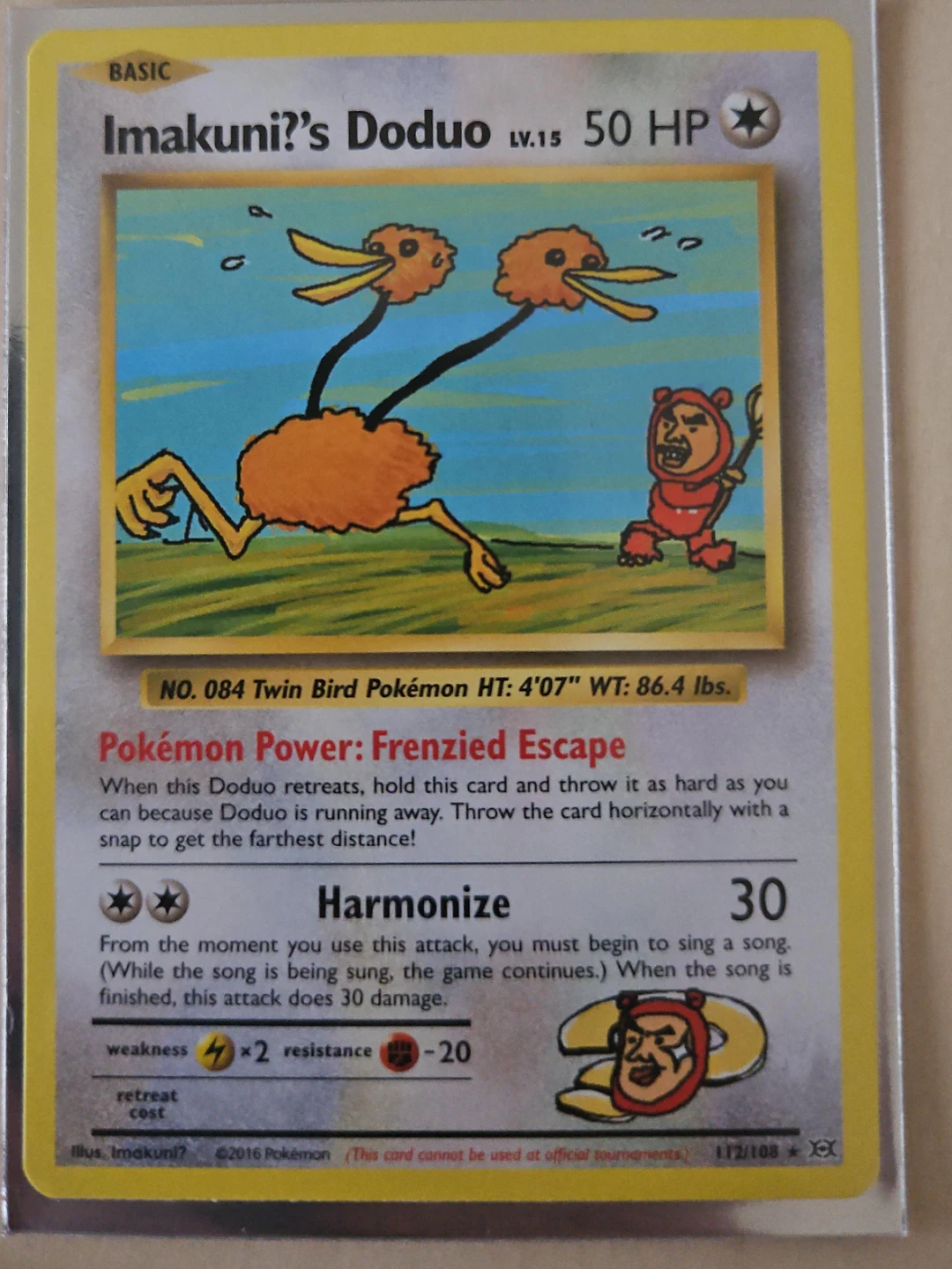 Pokémon Imakuni?'s Doduo #112/108 – XY Evolutions – Secret Rare