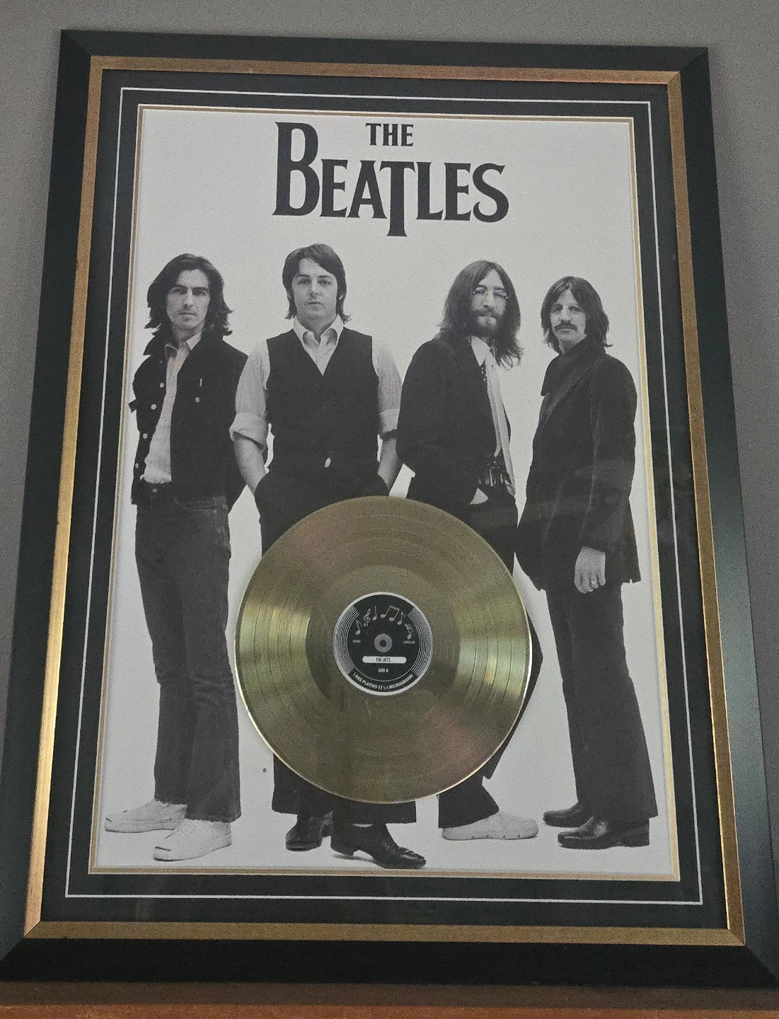 The Beatles Framed Gold Record Display