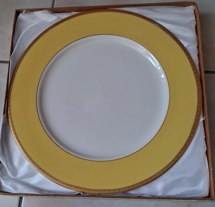 Yellow and Gold Charger Plate