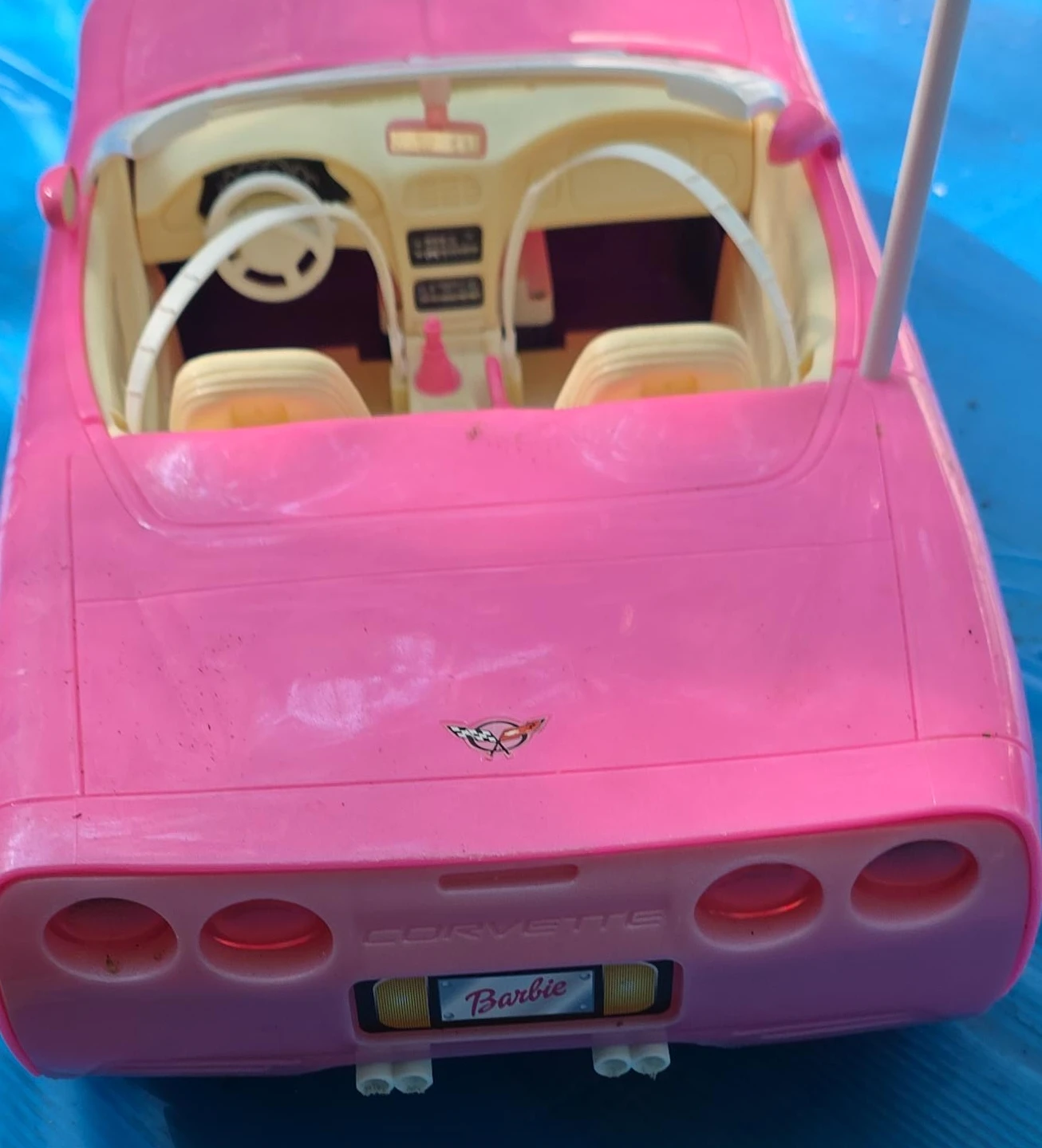 Barbie Pink Corvette Convertible Toy Car