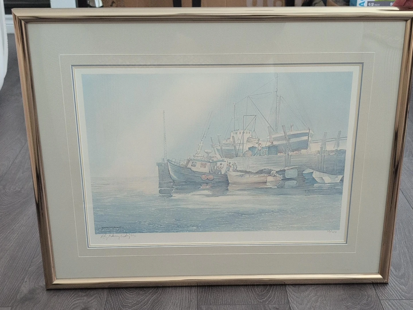 Framed Art Print of Fishing Boats