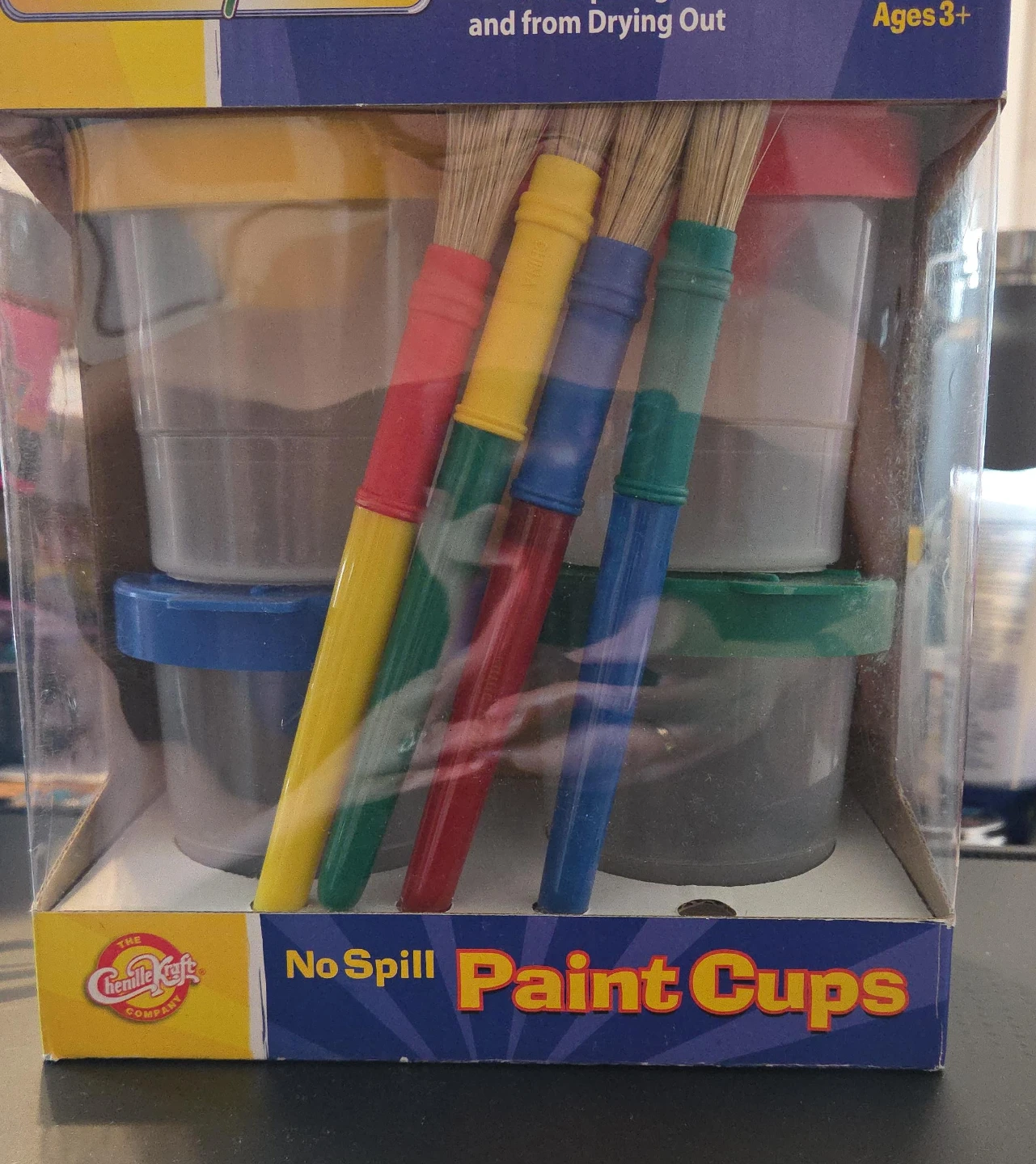 Chenille Kraft No Spill Paint Cups and Brushes Set