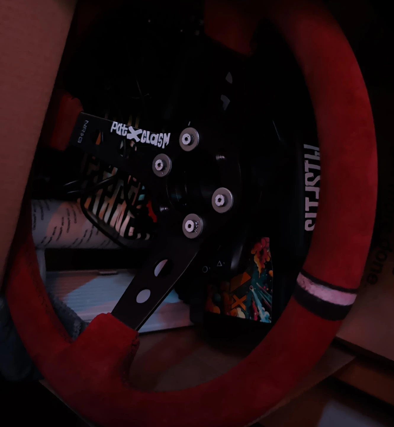 NRG Steering Wheel with adapter on Logitech g923