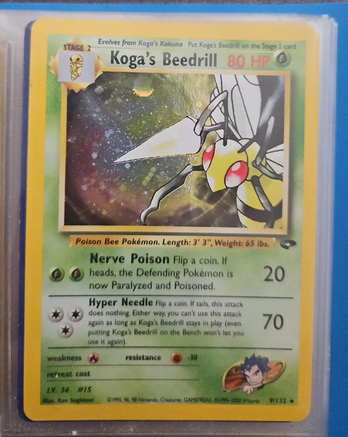 Pokémon Koga's Beedrill – Gym Challenge – Holo Rare – Vintage