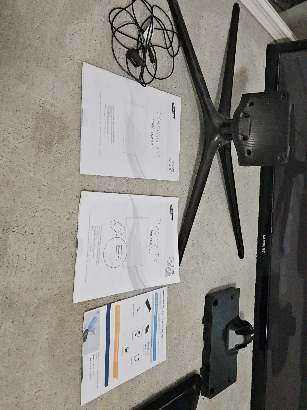 Samsung Plasma TV 5500 Series User Manual and Stand