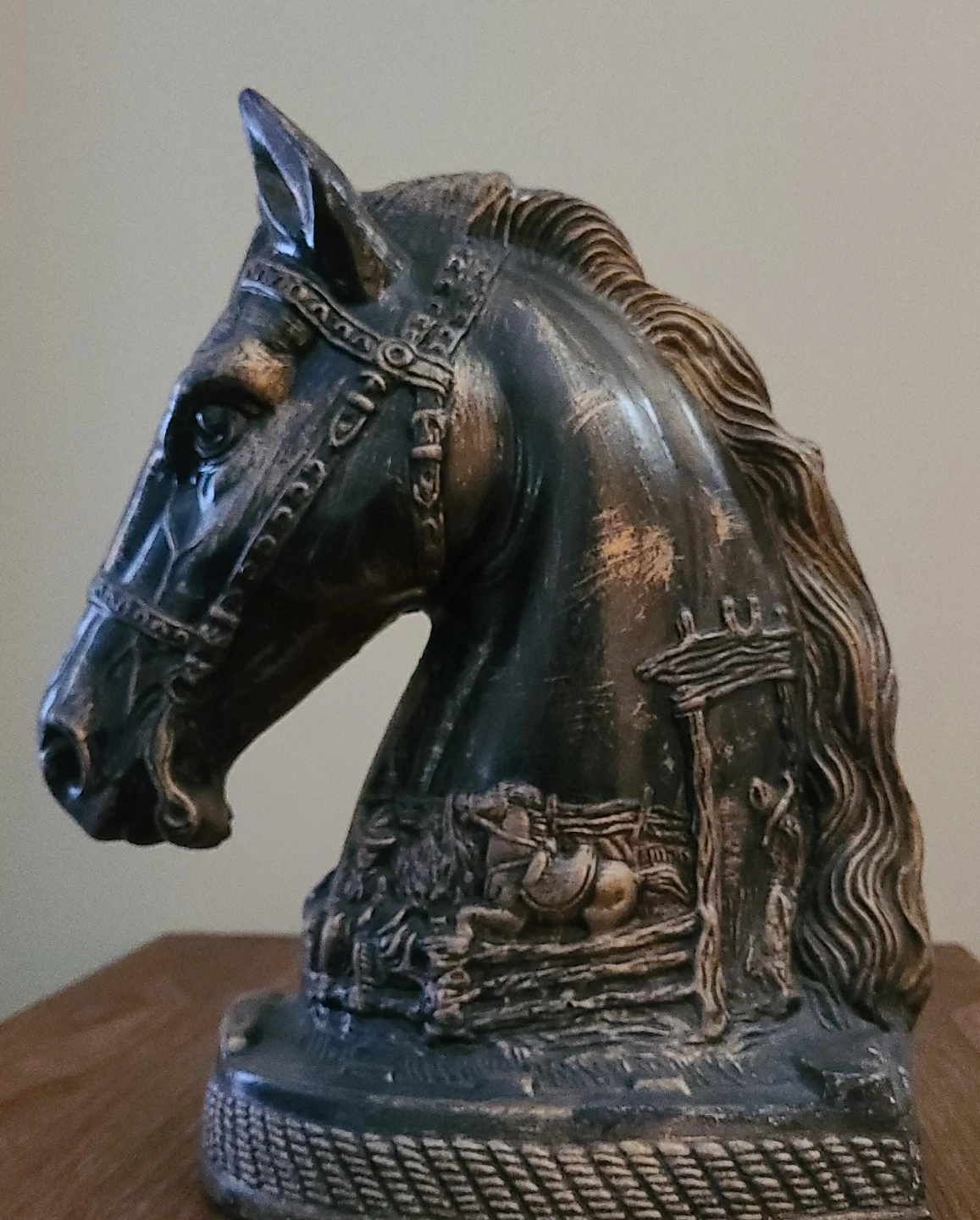 Vintage Style Horse Head Figurine