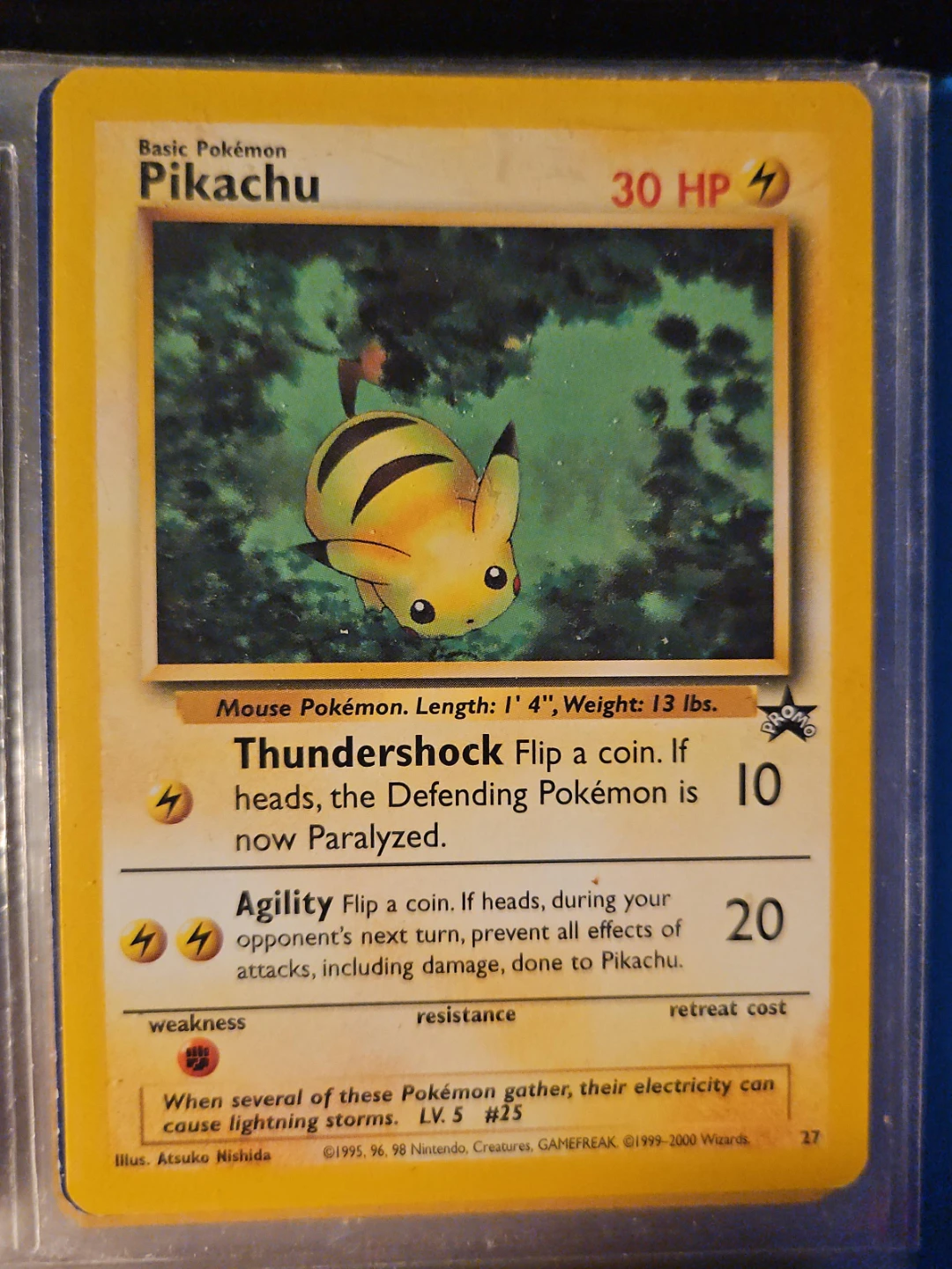 Pokémon Pikachu #27 – WOTC Black Star Promo – Vintage Promo Card