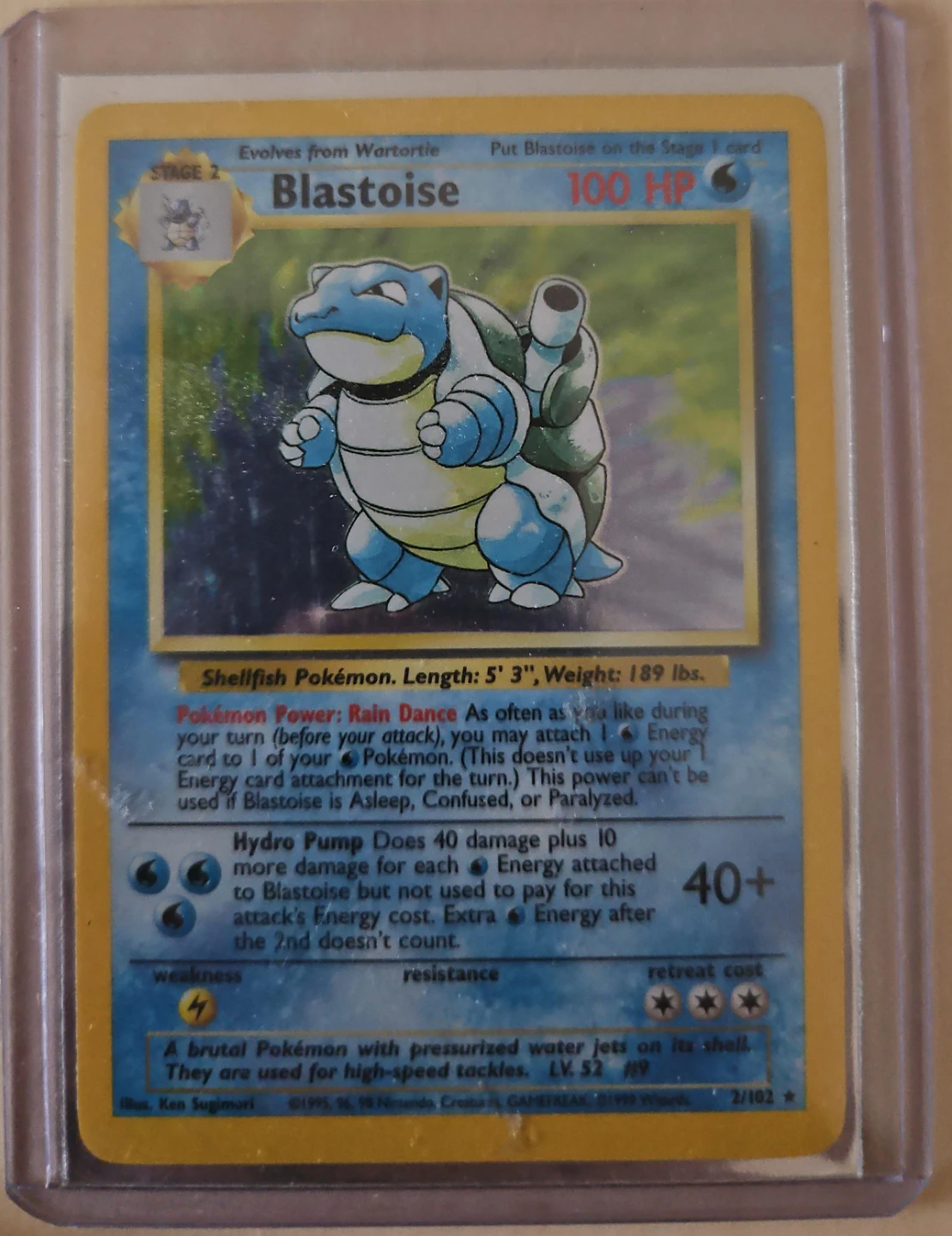 Pokemon Base Set Blastoise - Authentic Vintage Card