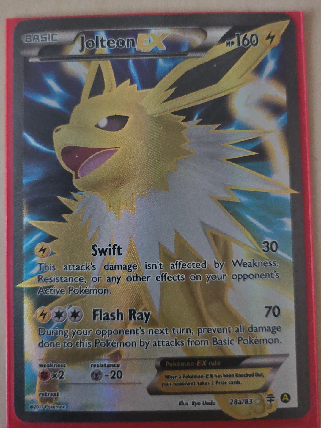 Pokémon Jolteon EX #28a/83 – Alternate Art Promo – Ultra Rare