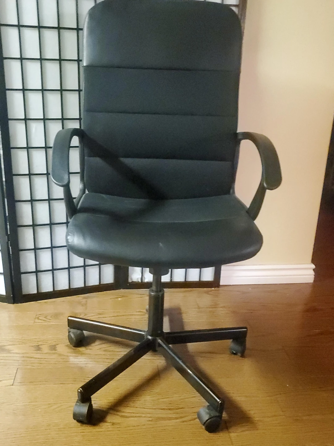 Black Office Chair with Wheels