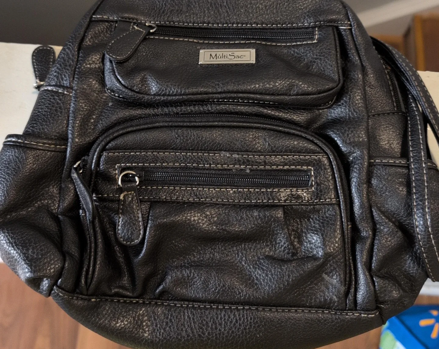 MultiSac Black Faux Leather Shoulder Bag
