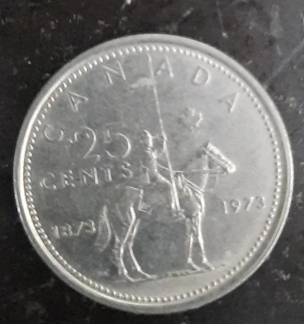 1973 Canadian 25 Cent Coin