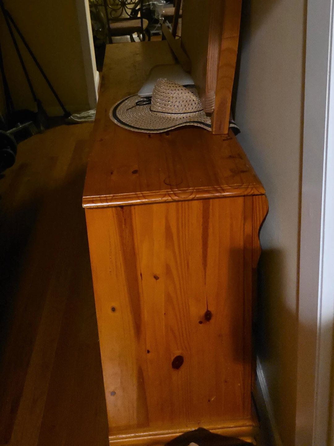 Wooden Pine Hallway Bench