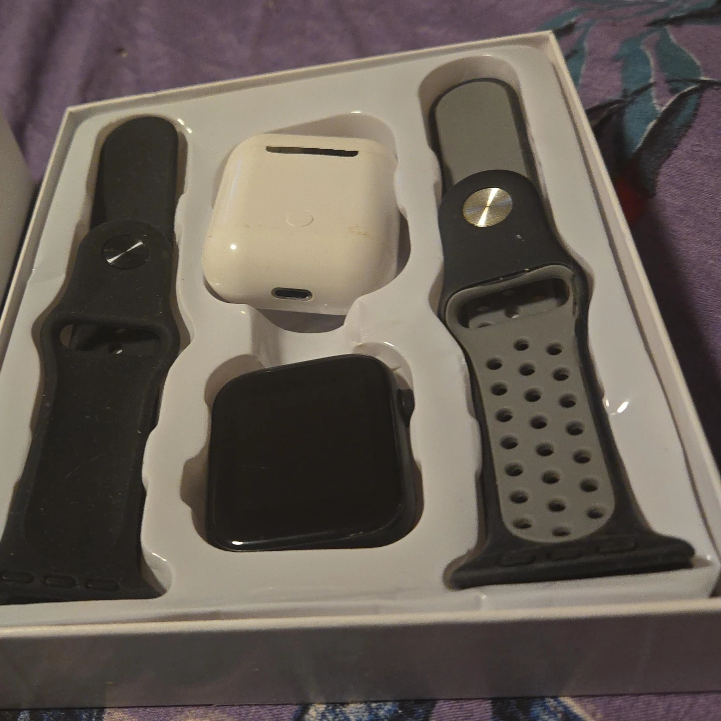 Smartwatch and Earbud Set with Extra Bands