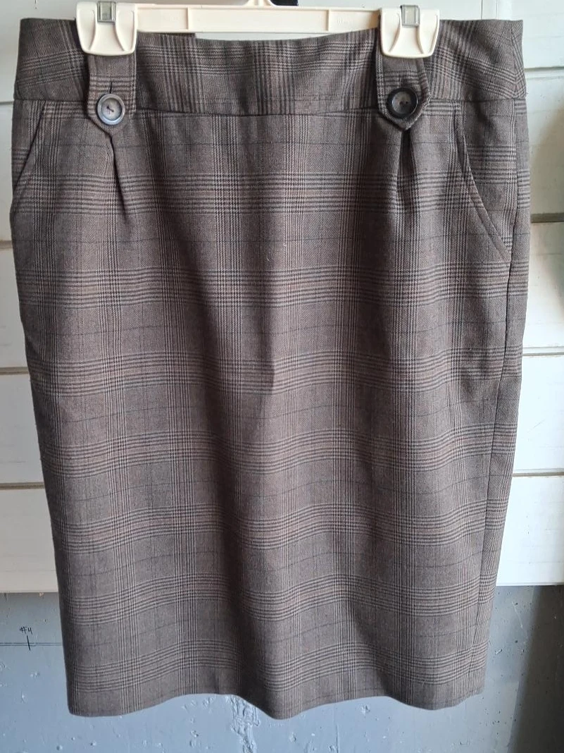 Plaid Pencil Skirt