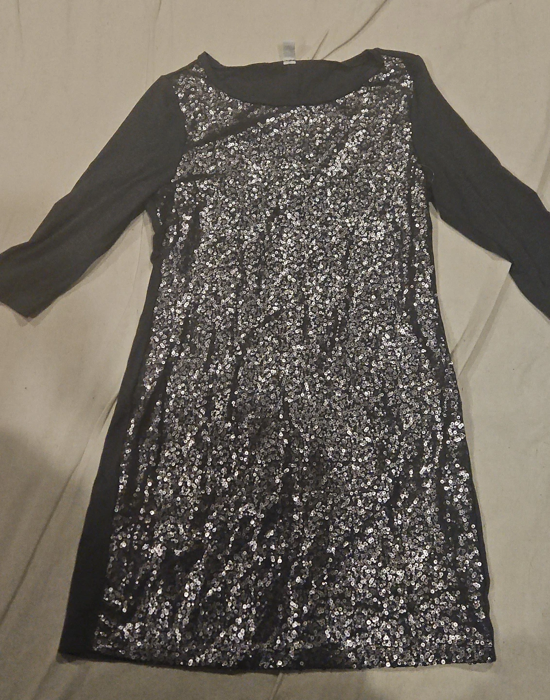 Women's Sequined Half Sleeve Dress
