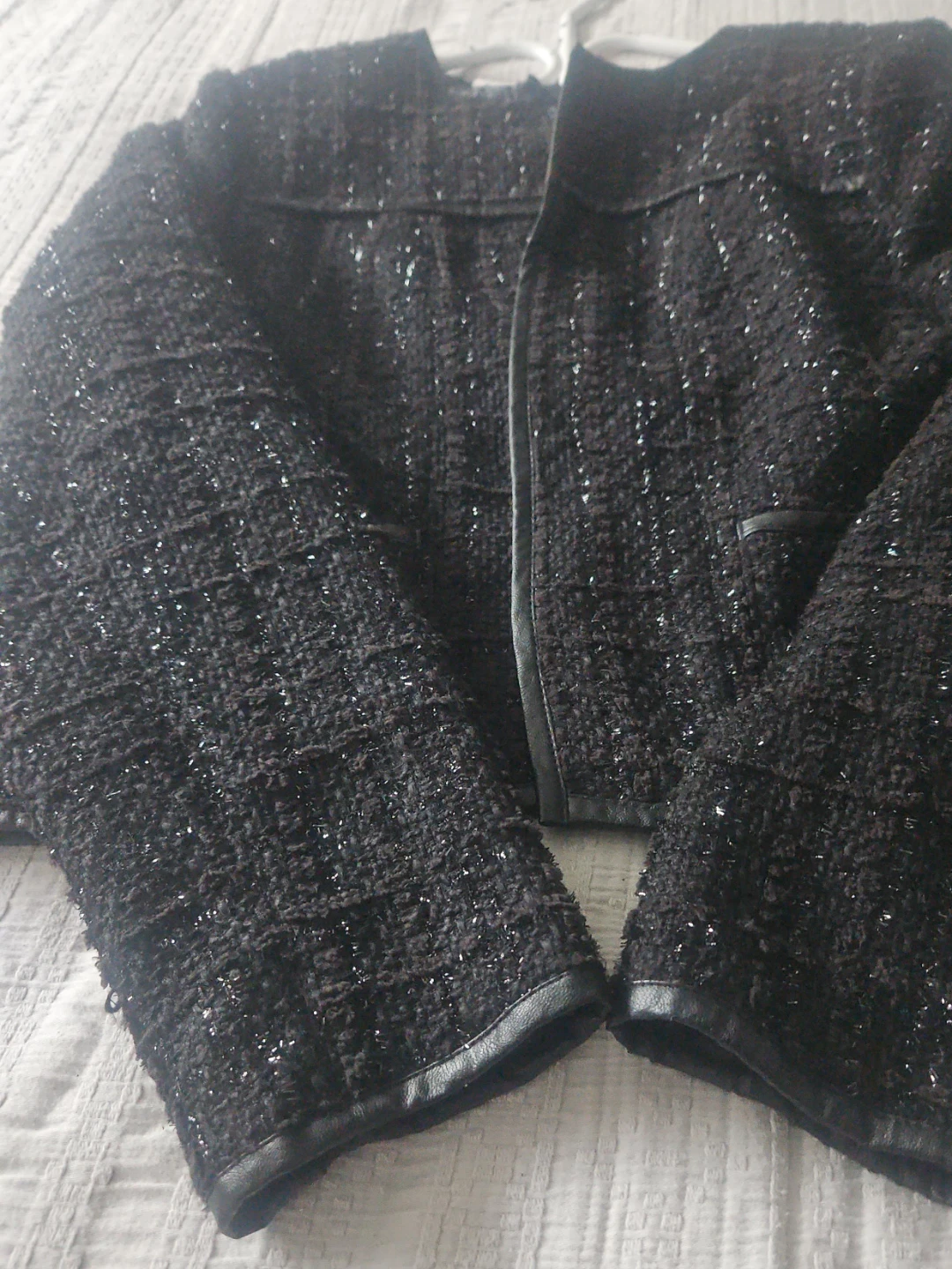 Women's Black Tweed Sparkle Jacket