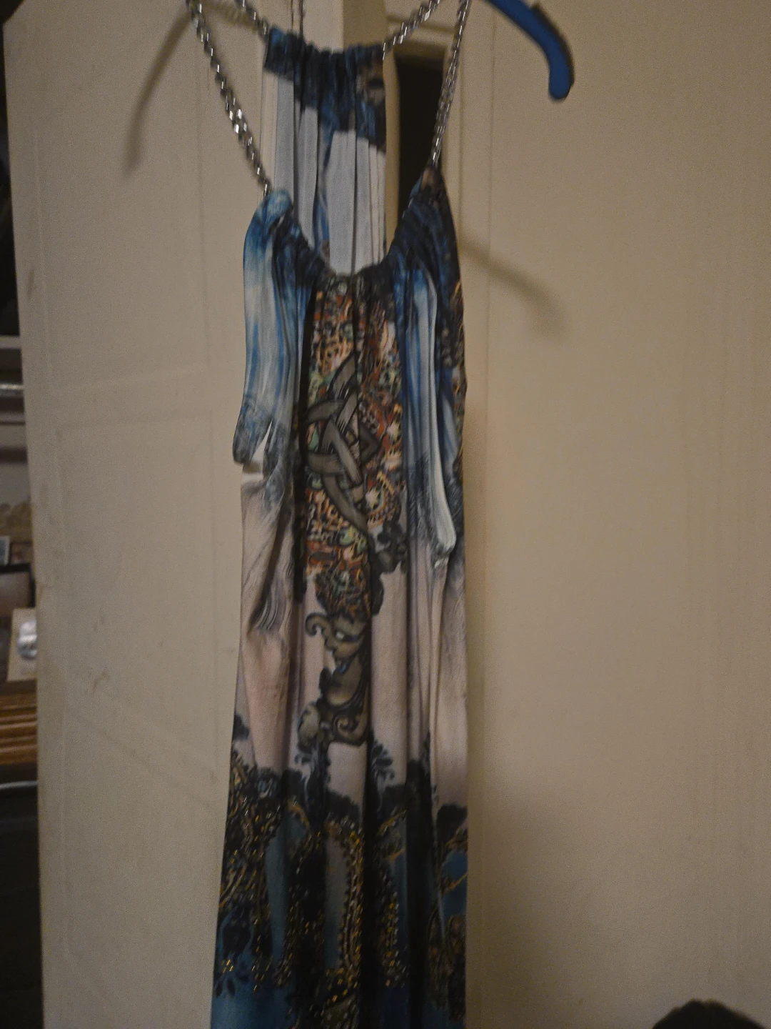 Flowy Chain Strap Maxi Dress