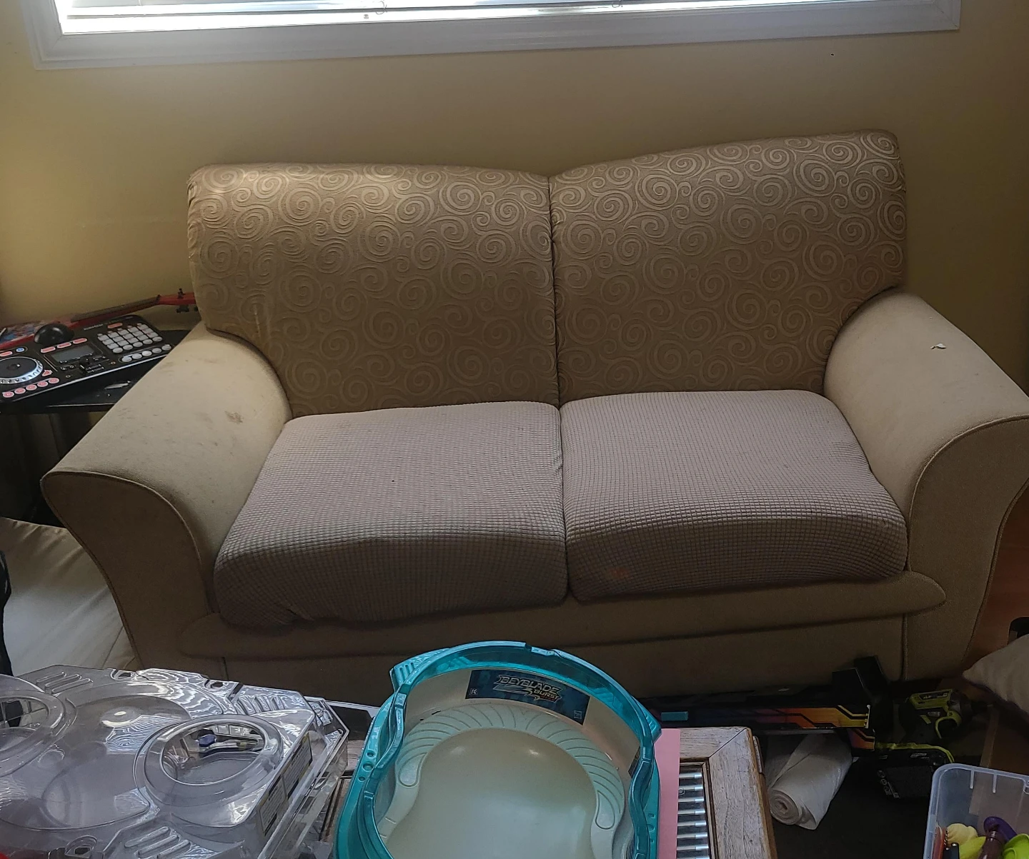 Beige Loveseat Sofa