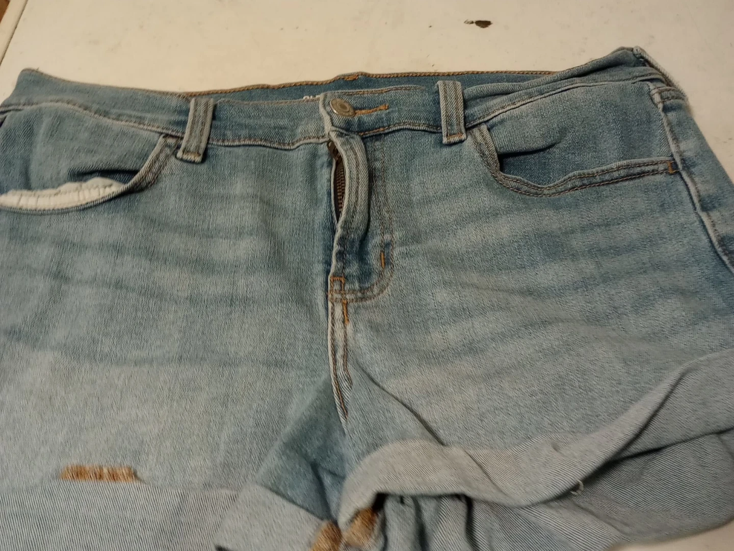 Light Wash Denim Shorts