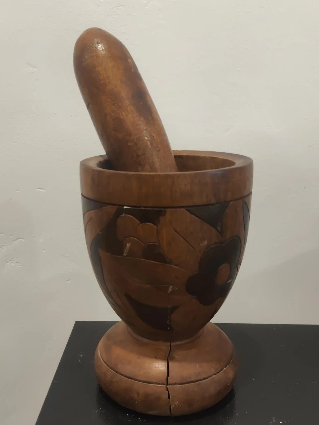 Wooden Mortar and Pestle