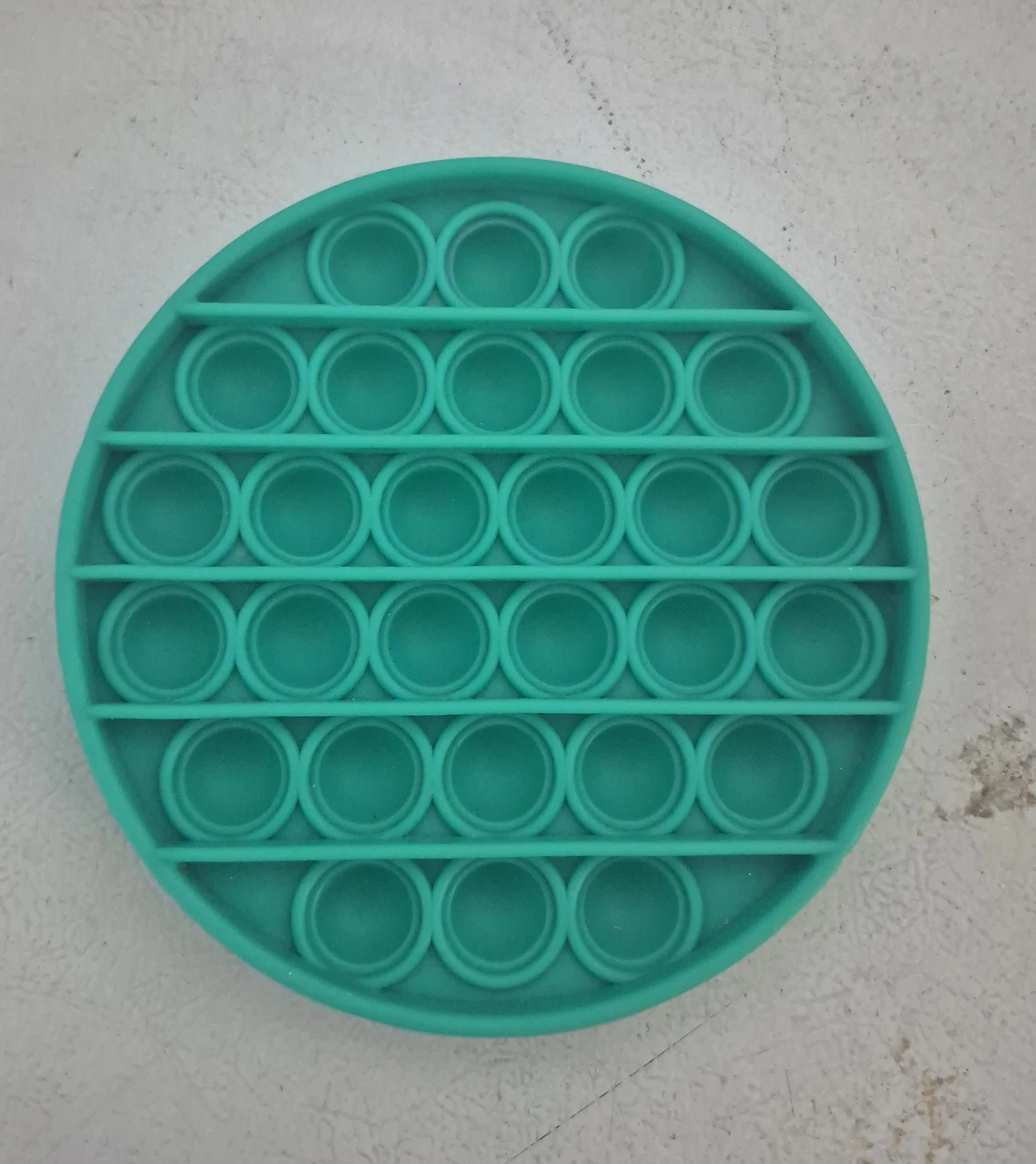 Teal Round Pop It Fidget Toy