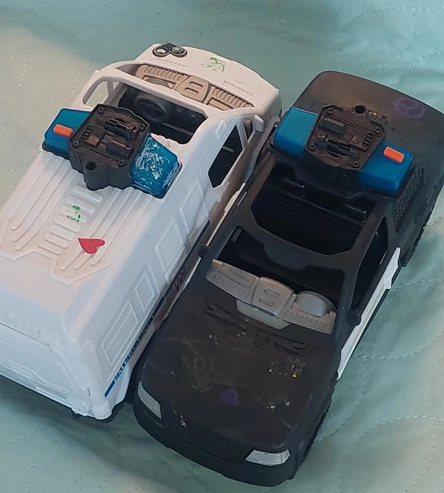 Toy Police Cars - White and Black