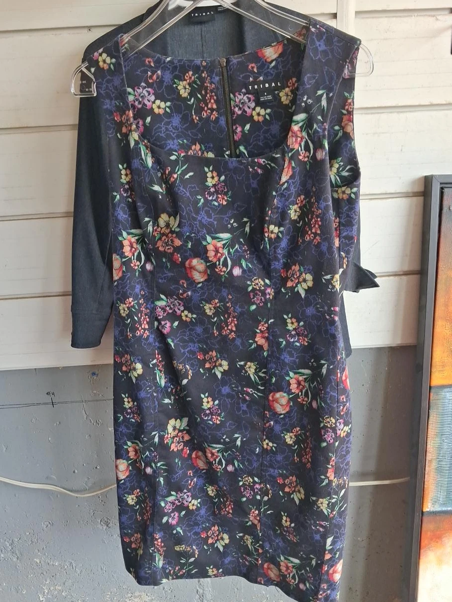 Tribal Floral Print Dress