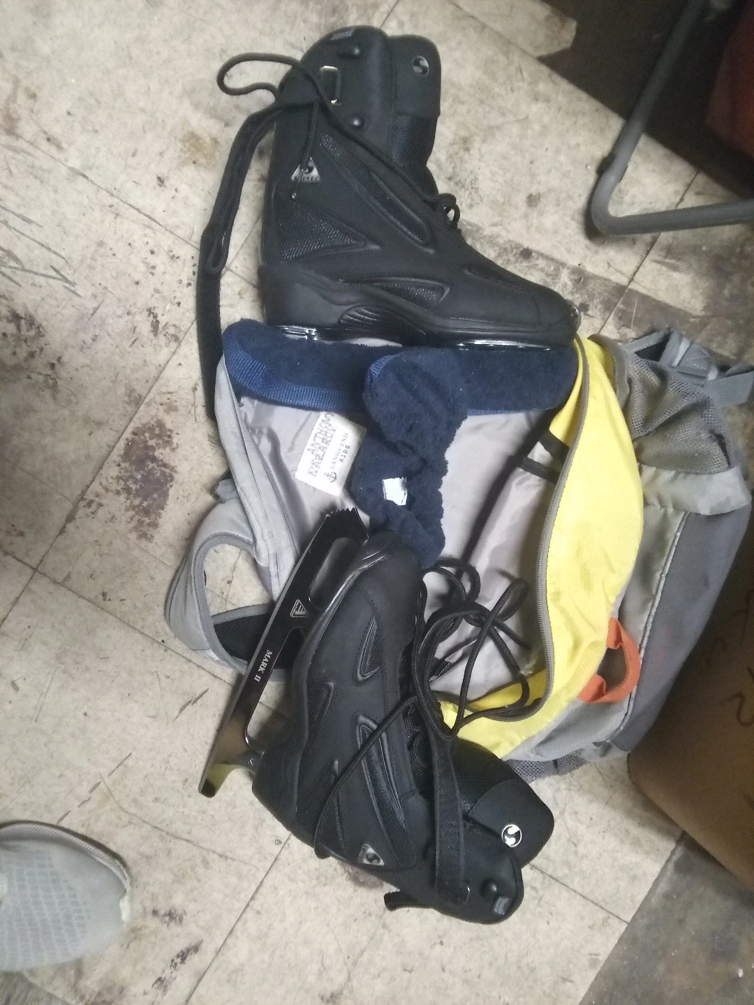 Black Rollerblades with Backpack