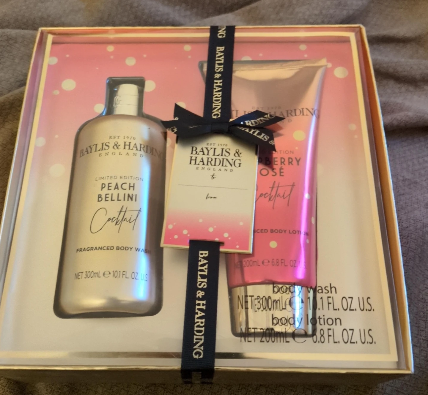 Baylis & Harding Peach Bellini & Raspberry Rosé Cocktail  Set