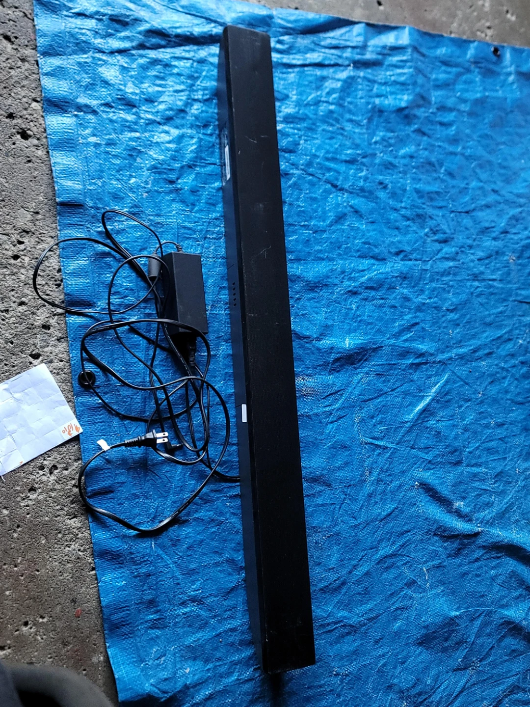 Black Soundbar with Power Adapter