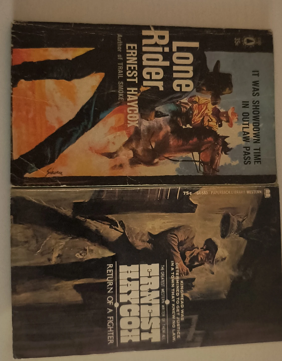 Ernest Haycox Lone Rider and Return of a Fighter Books
