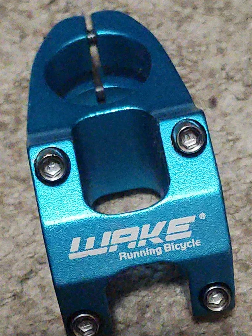 Wake Running Bicycle Stem - Blue