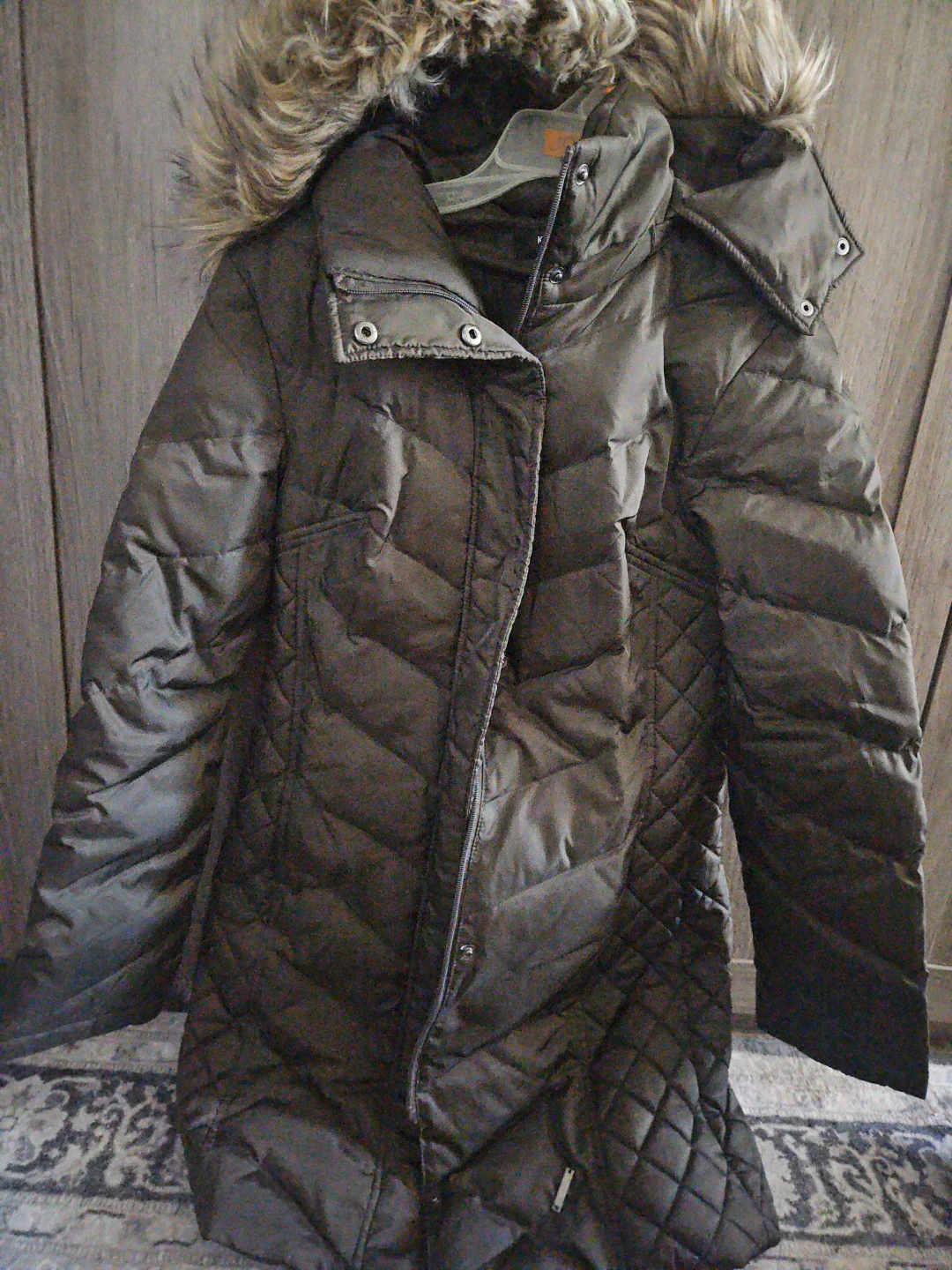 BOSS Down Parka with Fur Hood