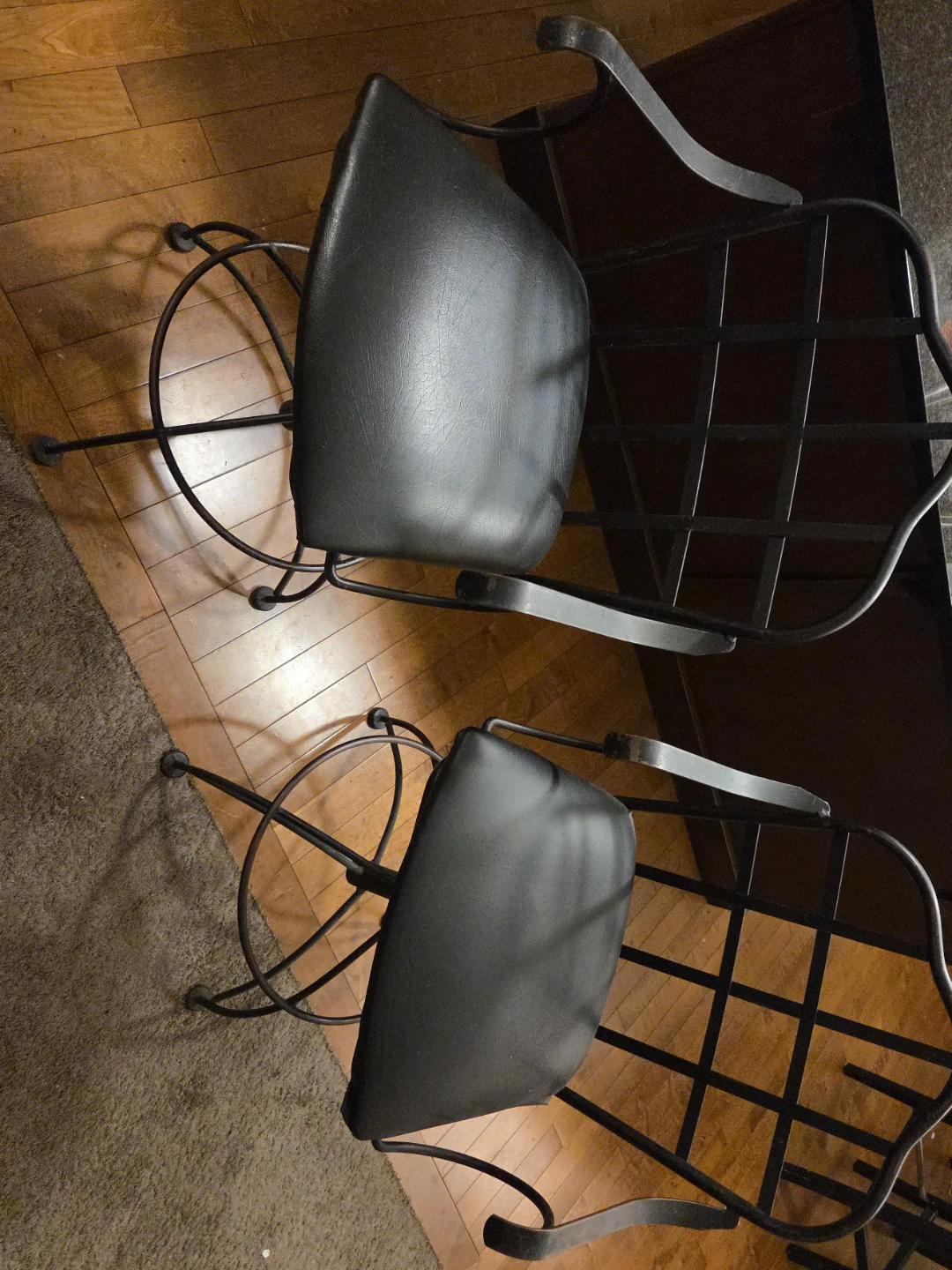 Black Bar Stools - Set of 2