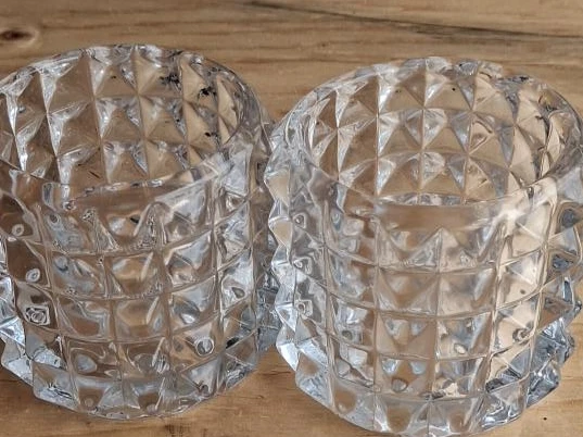 Set of 2 Glass Votive Holders
